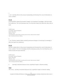 Human Resources Chapter 8 1 35 Decision making reflects relatively permanent changes in an employee’s knowledge or skills that result from experience
