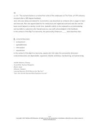 Human Resources Chapter 9 2 According to longitudinal studies, the two Big Five dimensions most dependent on genes are