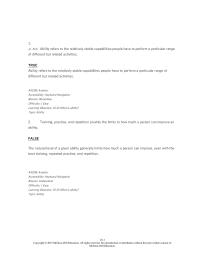 Human Resources Chapter 10 1 Ability refers to the relatively stable capabilities people have to perform a particular range of different but related activities.