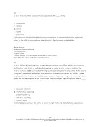Human Resources Chapter 10 2 A job analysis revealed that the primary skill required in applicants for a particular job is the ability to make effective decisions