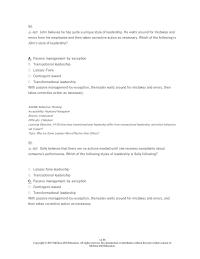 Human Resources Chapter 14 4 He waits around for mistakes and errors from his employees and then takes corrective action as necessary