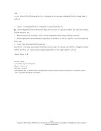 Human Resources Chapter 16 1 Which of the following tactics is designed to encourage adaptation to the organization’s culture