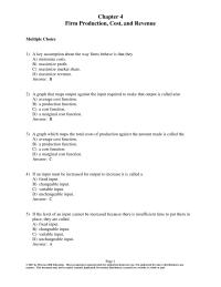 Economics Chapter 4 1 When workers subdivide the tasks of a job in such a way so as to become more efficient economists refer to this as
