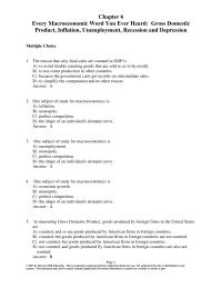 Economics Chapter 6 1 How does GDP account for something that was produced for sale in one year and sold in the next year