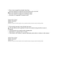 Accounting Chapter 3 1 Which of the following accounting principles states that expenses are recognized in the same period as the revenues they help to generate