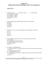 Economics Chapter 34 1 Commercialization of the internet has helped to increase the price of new textbooks by facilitating