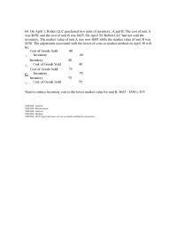 Accounting Chapter 6 3 What effect would an adjustment to record inventory at the lower-of-cost-or-market have on the company’s financial statements