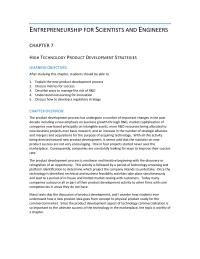 Entrepreneurship Chapter 7 Homework The product development process is nonlinear and iterative beginning with the discovery or recognition of an opportunity