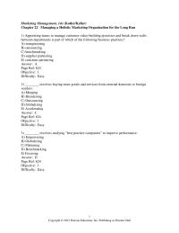 Marketing Chapter 22 1 One of the options in a product-management organization is to eliminate product manager positions for minor products and assign two