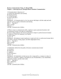 Business Communication Chapter 1 1 Business communication is often more demanding than social communication because communication on the job is affected by&nbsp;