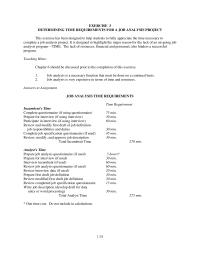Human Resources Chapter 03 Homework This exercise has been designed to help students to fully appreciate the time necessary to complete a job analysis project