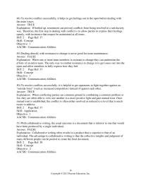 Business Communication Chapter 2 2 To resolve conflict successfully, it helps to get feelings out in the open before dealing with the main issues