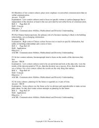 Business Communication Chapter 3 2 Members of low-context cultures place more emphasis on nonverbal communication than on verbal communication