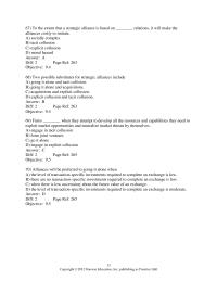 Management Chapter 9 2 Which of the following is a limitation of the reputational control of cheating in a strategic alliance