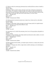 Business Communication Chapter 12 2 Tables are ideal for summarizing information that would be difficult or tedious to handle in the main text