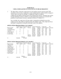 Human Resources Chapter 23 Homework The tables below contain the comparations for each employee and for each pay grade. With spreadsheet software