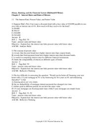Finance Chapter 3 1 What is the yield to maturity on a simple loan that requires payment of $500 plus $30 in interest one year from now