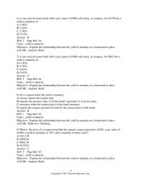 Finance Chapter 3 2 For bonds issued at the same point in time, which of the following is likely to have the highest coupon