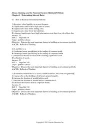 Finance Chapter 4 1 As wealth decreases, which of the following is likely to account for a larger fraction of a saver’s portfolio