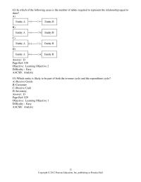 Accounting Chapter 18 2 In which of the following cases is the number of tables required to represent the relationship equal to three