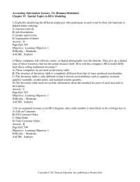 Accounting Chapter 19 1 Explicitly identifying the different employees who participate in each event by their job functions is helpful when verifying&nbsp;
