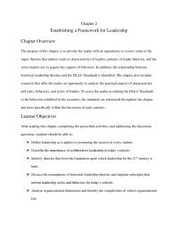 Chapter 2 Chapter 2&nbsp;Identify ways to influence and motivate followers to commit to organizational goal attainment
