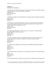 Marketing Chapter 9 1 Combination branding places a brand name on one or more lines of related products representing different product categories