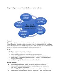 Chapter 7 Homework The process of reflective supervision is explored for its power to promote increased&nbsp;