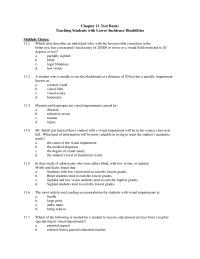 Chapter 11 1 Hiv Positive General Education Classrooms 1126 Which The Following Not Example Assistive