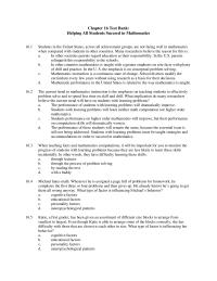 Chapter 16 1 Fill in the blank Questions 1621 The National Council Teachers Mathematics Believes That The