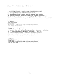 Economics Chapter 7d 1 Which The Following Primary Use For National Income Accounts Analyze The Environmental