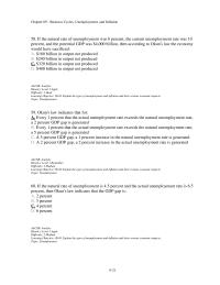 Economics Chapter 9d 2 58 The Natural Rate Unemployment Was Percent The Current Unemployment Rate Was