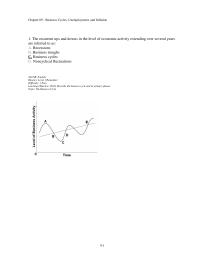 Economics Chapter 9d 1 The Recurrent Ups And Downs The Level Economic Activity Extending Over Several