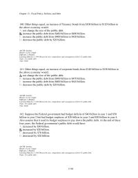 Economics Chapter 13d 4 Other Things Equal Increase Treasury Bonds From 100 Billion 120 Billion