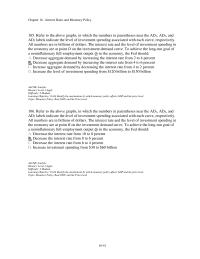 Economics Chapter 16d 3 Refer The Above Graphs Which The Numbers Parentheses Near The Ad1