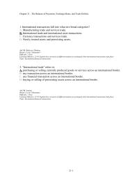 Economics Chapter 21d 1 International Transactions Fall Into What Two Broad Categories Manufacturing Trade And Services