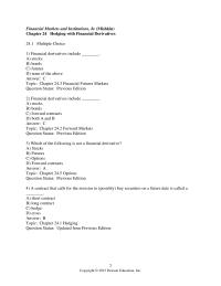Finance Chapter 24 1 By buying a long $100,000 futures contract for 115, you agree to pay