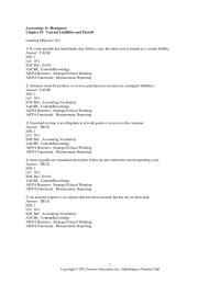 Accounting Chapter 10 1 Amounts owed for products or services purchased on account are contingent liabilities