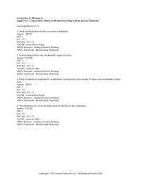 Accounting Chapter 13 1 The declaration of a stock dividend creates a liability for the corporation