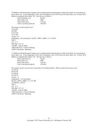 Accounting Chapter 17 2 Deltona Company has a preliminary debit balance in the Manufacturing overhead account