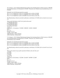 Accounting Chapter 17 3 equivalent units must be calculated separately for materials and conversion costs