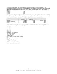 Accounting Chapter 18 2 Target pricing is based on the cost to produce a product, plus a profit mark-up