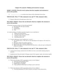 Chapter 20 Chapter 20 A student operating at Van Hiele’s geometric thought level one would likely be