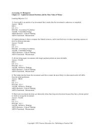 Accounting Chapter 21 1 A post-audit is an analysis of an investment that is made after the investment is underway or completed