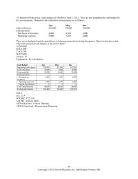 Accounting Chapter 22 3 What is the budgeted cash balance at the end of July, after required financing transactions