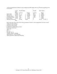 Accounting Chapter 23 2 Which of the following is one of the reasons why companies use standard costs