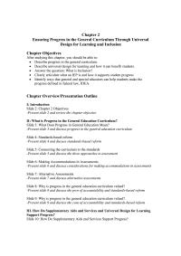 Special Education Chapter 2 Homework Clearly articulate what an IEP is and how it supports student progress