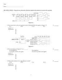 Chapter 8 1 Which of the illustrations below represents the function of a parallel-in serial-out register