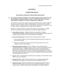 Accounting Chapter 5 Homework What should a company do to ensure the integrity of its employee
