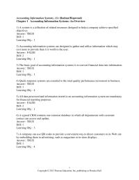 Accounting Chapter 01 1 Quick-response systems are essential to the total quality performance movement in business